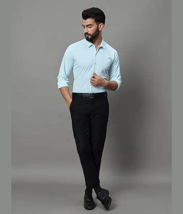 Nuovo Cotton Blend Regular Fit Full Sleeves Men's Formal Shirt - Blue ( Pack of 1 )