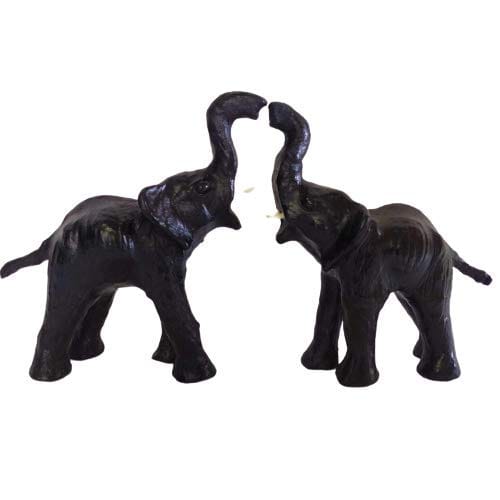 RAHUL Decorative Item (2 Black Elephants, 6 inch)