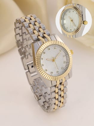 The Ribbed H-Link Round Watch-Watches