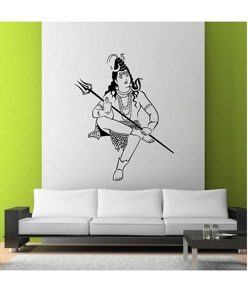 Decor Villa Shiva Religious & Inspirational Sticker ( 58 x 48 cms )