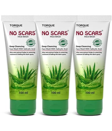 NO SCARS Face Wash - Blackheads and Whiteheads Removal Face Wash For All Skin Type ( Pack of 3 )