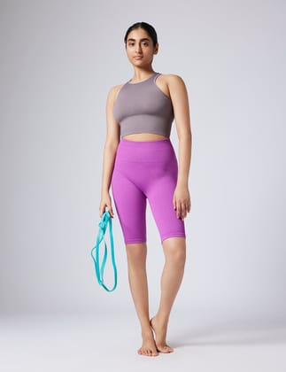 FlexRib Knee Shorts-AMETHYST / S