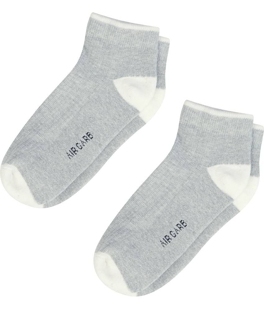 AIR GARB Pack of 2 Men's Cotton Ankle Length Socks ( Grey )