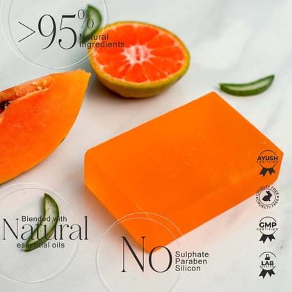 Blossoms & Extracts Be Beautiful Velvet &  Pure Soap With Aloe Vera, Papaya & Grapefruit
