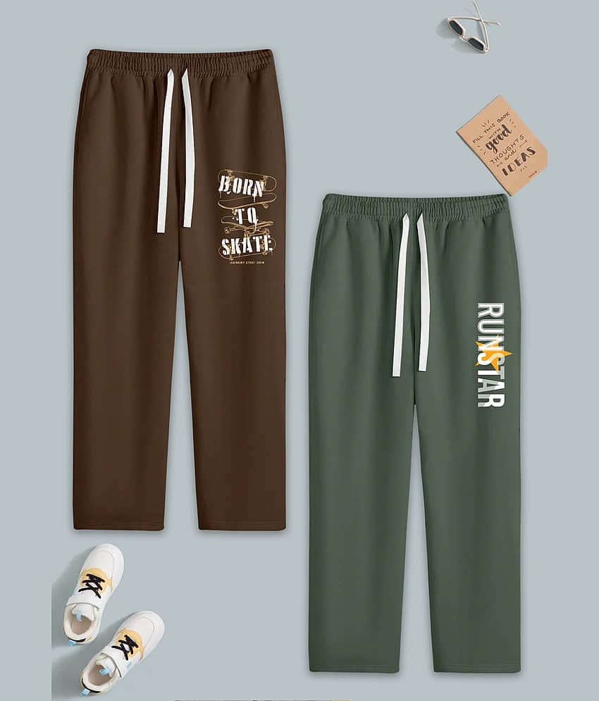 RUNSTARS Pack of 2 Boys Cotton Blend Trackpant ( Multicolor 7 )