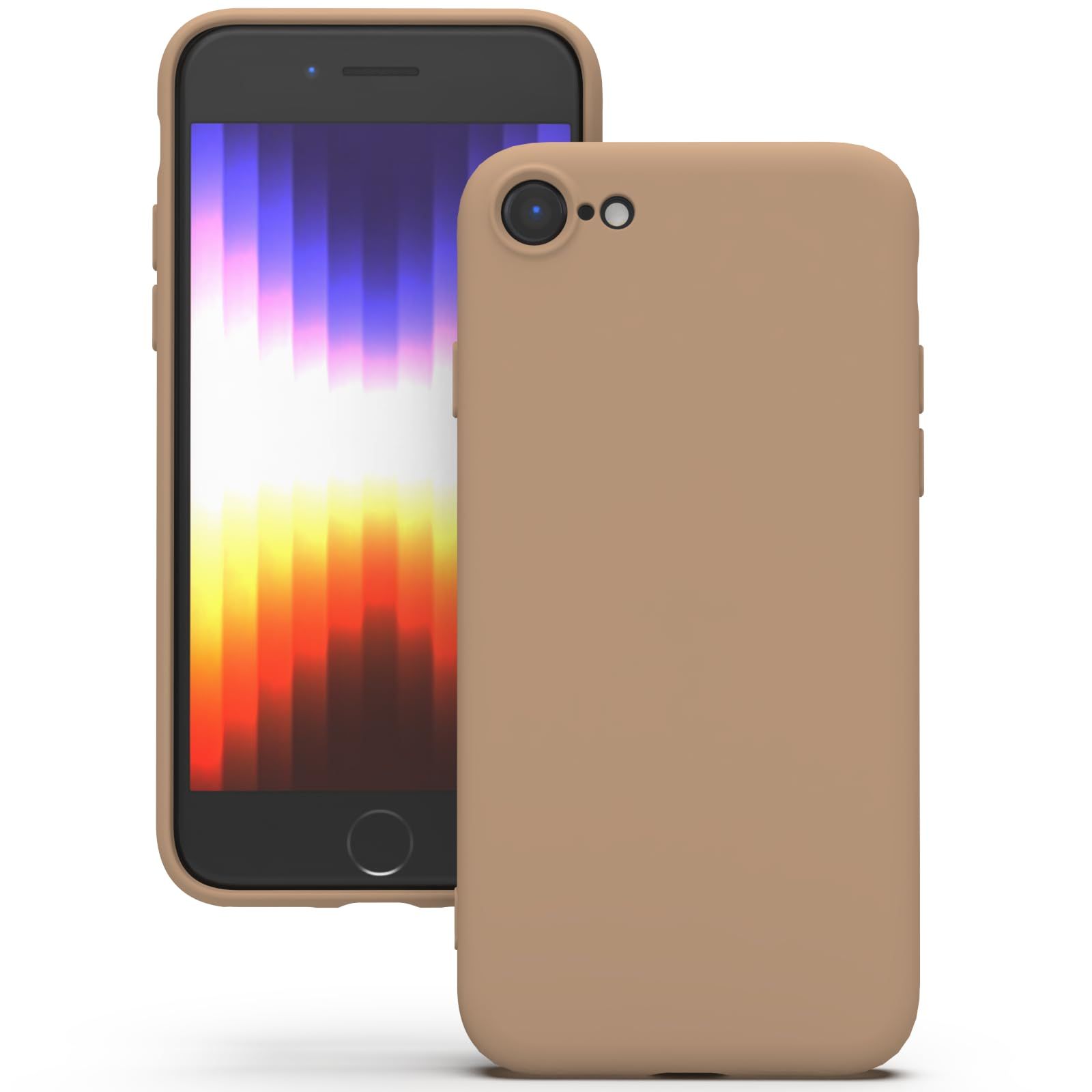 YATWIN Silicone Back Case for iPhone SE 2020/2022, iPhone 7/8, Soft-Touch Phone Back Cover for Apple iPhone SE 2nd 3rd Generation-Milk Tee, Beige YATWIN Silicone Back Case for iPhone SE 2020/2022, iPhone 7/8, Soft-Touch Phone Back Cover for Apple iPhone