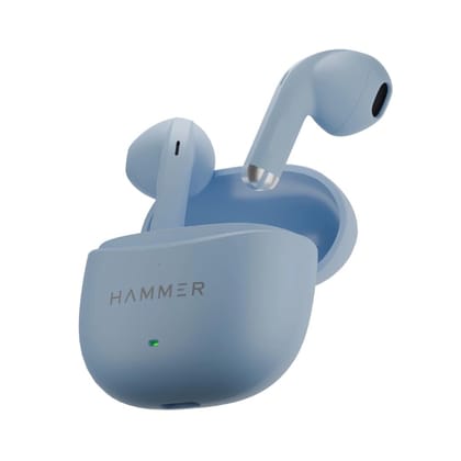 HAMMER New Launch Ultra Pods TWS Wireless Bluetooth Ear buds, Inbuilt Mic, 100H Standby Time, Earbuds with 30H Playtime, USB Type-C,13mm Dynamic Drivers, IPX5 Water Resistant Bluetooth Earphones(Blue) HAMMER New Launch Ultra Pods TWS Wireless Bluetooth Ear buds, Inbuilt Mic, 100H Standby Time, Earbuds with 30H Playtime, USB Type-C,13mm Dynamic Drivers, IPX5 Water Resistant Bluetooth Earphones(Blue)