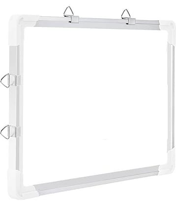 FREEDY Non Magnetic 1 X1 Feet Double Sided White Board and Chalk Board Front Side Whiteboard Marker Surface and Back Side Chalkboard Surface