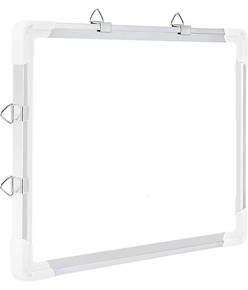 FREEDY Non Magnetic 1 X1 Feet Double Sided White Board and Chalk Board Front Side Whiteboard Marker Surface and Back Side Chalkboard Surface