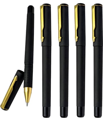 UJJi Matte Finish Black Body Fine Point Gel Ink Pen Gel Pen