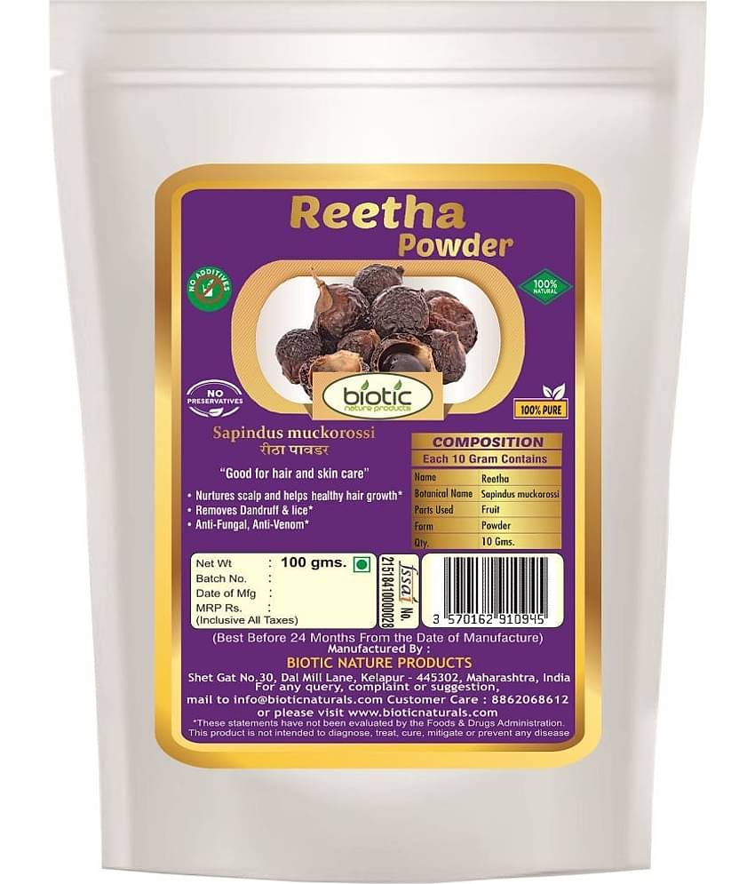Biotic Reetha Powder | Aritha | Ritha Hair Scalp Treatment 100 g