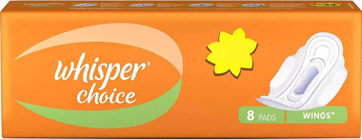 Whisper Choice Wings Sanitary Pads 8 PIECE