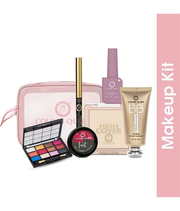 Colors Queen Makeup Kit Comes with 6 Product of Complete Makeup Look - Pack of 1