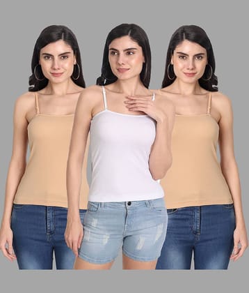 AIMLY Cotton Slip - Beige Pack of 3