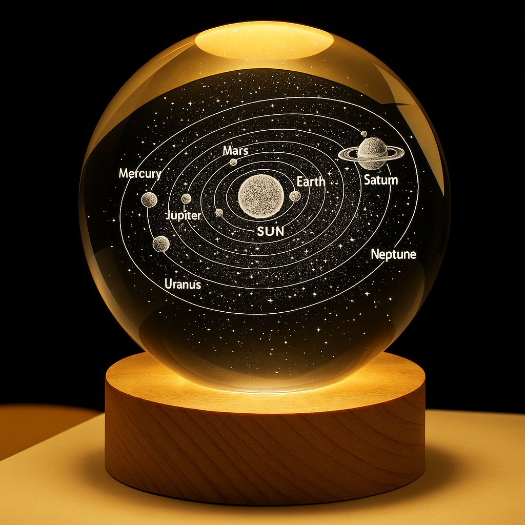 FLIXX 3D Crystal Ball Night Lamp FLIXX 3D Crystal Ball Night Lamp - Orbit