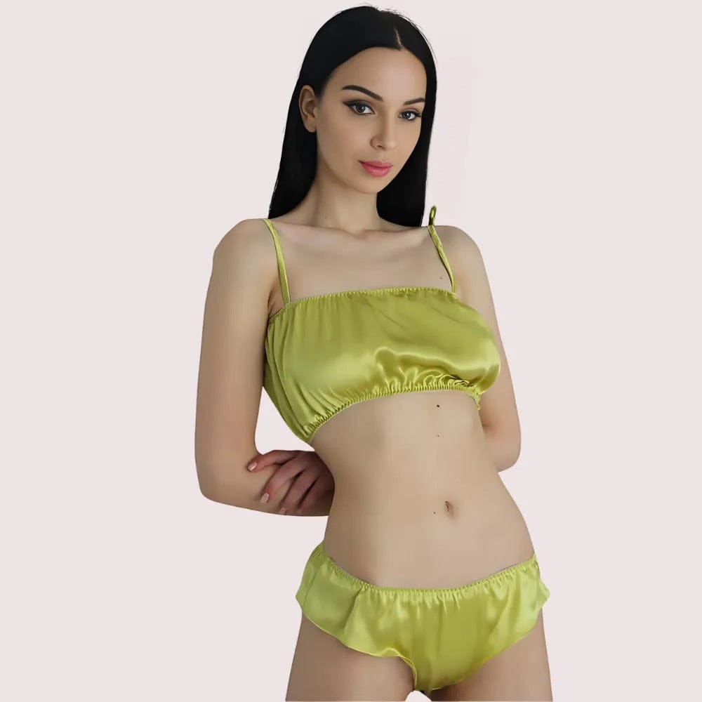 Chic Pure Silk Bra Set for Women