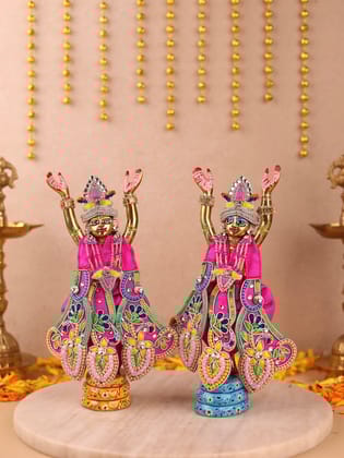 Indradhanu Magenta Dhoti Patka for Gaur Nitai-WithShringar / 2 inch / Magenta