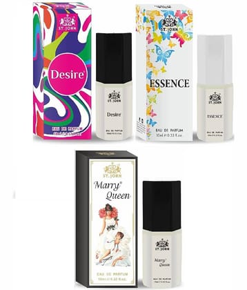 ST.JOHN Cobra Essance, Desire & Marry Queen Pocket Perfume For Men 10ml Each (30ml) - Pack of 3