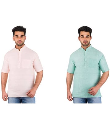 DESHBANDHU DBK Multi 100 Percent Cotton Kurta Pack of 2