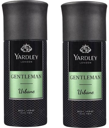 Yardley London Gentleman Urbane body spray for Men 150 ml each, Pack of 2