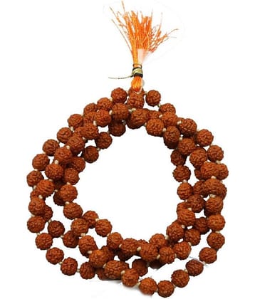 Onnet Original Rudraksha Mala in 5 Mukhi Rudraksha 3 MM Small 108+1 Beads For Japa & Wearing