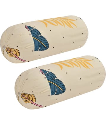 MAHALUXMI COLLECTION Set of 2 Polyester Bolster Covers