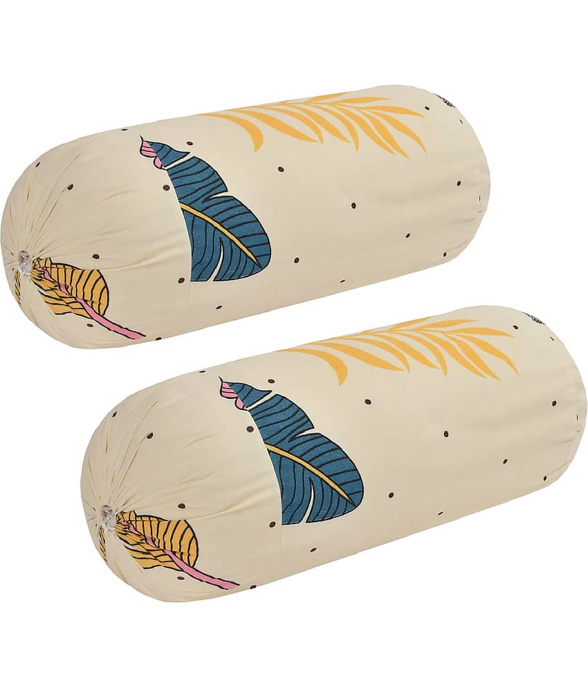 MAHALUXMI COLLECTION Set of 2 Polyester Bolster Covers