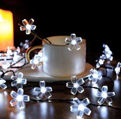 GLOWSERIE Transparent Flower LED Lights for Garden, Patio & Party Decor