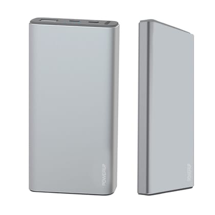 POWERUP Alupac Aluminium 5000mAh Mini Power Bank - Gunmetal