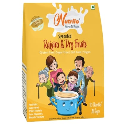 Nutriio - Sprouted Rajgira & Dry Fruits Mix 250 Gms (Pack of 2)