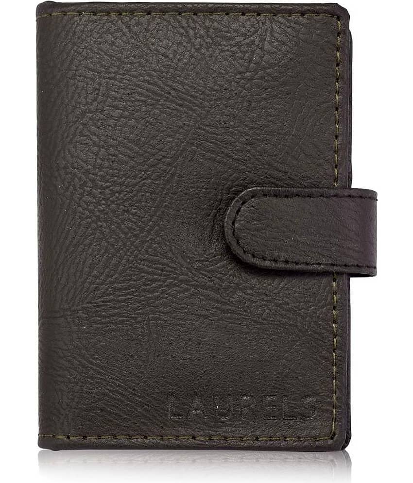 Laurels Faux Leather Brown Casual Short Wallet