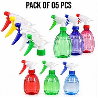 (Pack of 5) Plastic Spray Gun - Garden & Home Use (Multicolor) 