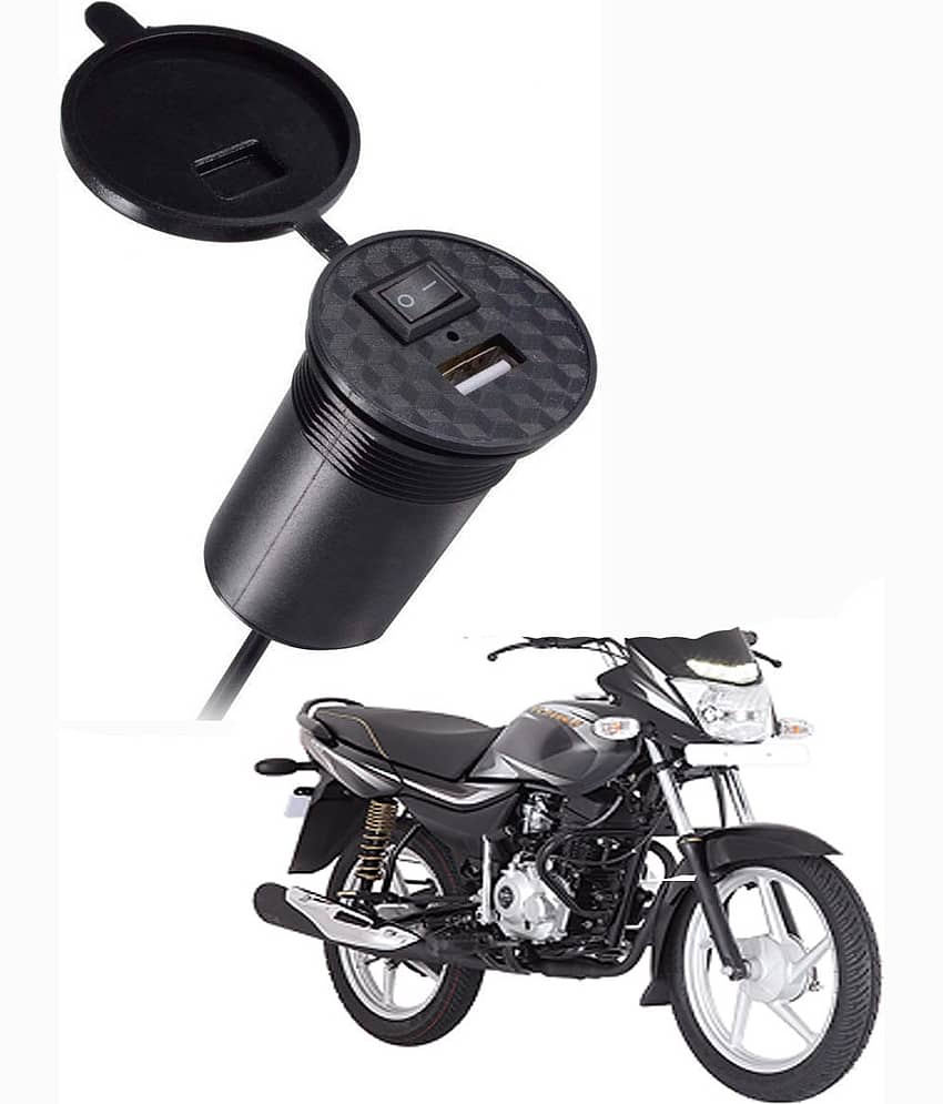 BajajPlatina Black USB  Bike Charger