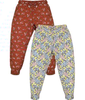 Plum Tree Girls Flower Print Rayon Pant  ( Pack of 2)
