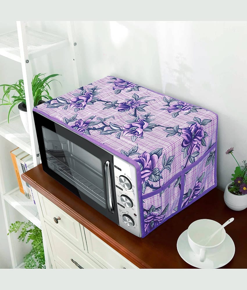 E-Retailer Single Polyester Purple Microwave Oven Cover -