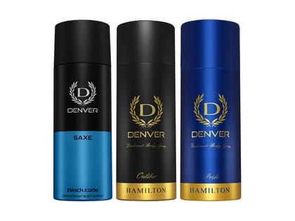 Denver Pack of 3 Deos (Saxe + Caliber + Pride) - 150ml Each