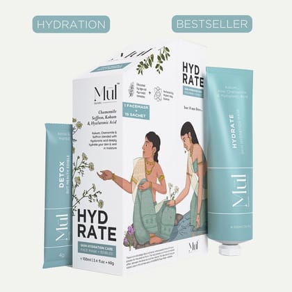 Hydrate: Skin Hydration Care (Face Mask + Nutrition drink)-1 Mask + 15 sachets