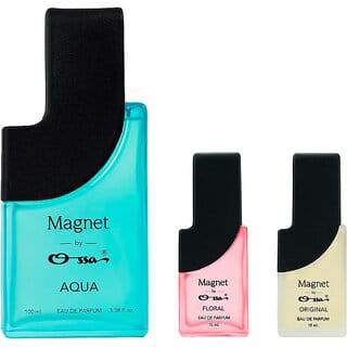 Ossa Magnet Aqua 100ml,Floral 15ml And Original 15ml Unisex EDP Long Lasting Perfume Combo For Men And Women (Pack Of 3)