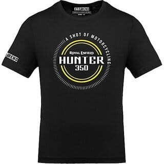 FastB Men Typography Round Neck Black T-Shirt