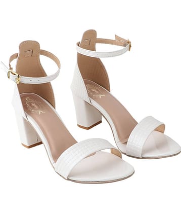 Stylestry White Women's Sandal Heels
