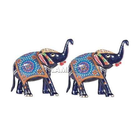 Elephant Showpiece - for Good luck & Gifts - 6 Inch- Set of 2