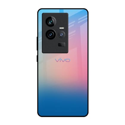 Blue & Pink Ombre Glass case for Vivo iQOO 11