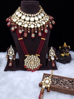 ZEVAR I High Quality Kundan Semi Bridal Jewellery Set