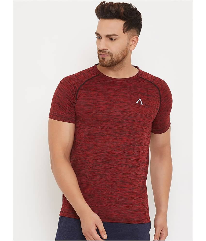 AUSTIN WOOD - Maroon Polyester Slim Fit Men's Sports T-Shirt ( Pack of 1 )