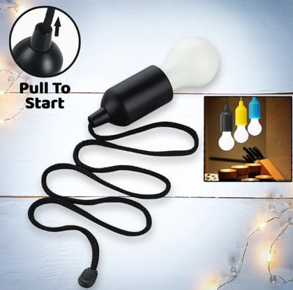 LED Pull Cord Light  Hanging Black LED Bulb (1 Pc)