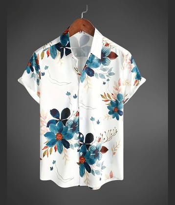 BEAUE Poly Cotton Regular Fit Printed Half Sleeves Men's Casual Shirt - Black ( Pack of 1 )