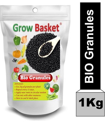 BIO GRANULES - 1 Kg (Humic, Amino, Fulvic, Seaweed) Seaweed Granules Organic Fertilizer, Plant Growth Promoter & Bio-Stimulant, Suitable for All Types of Plants