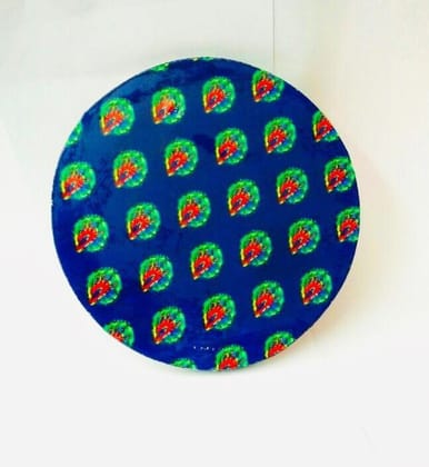 MOR PANKH ROUND COASTERS IN DIFFERENT SHADES OF BLUE