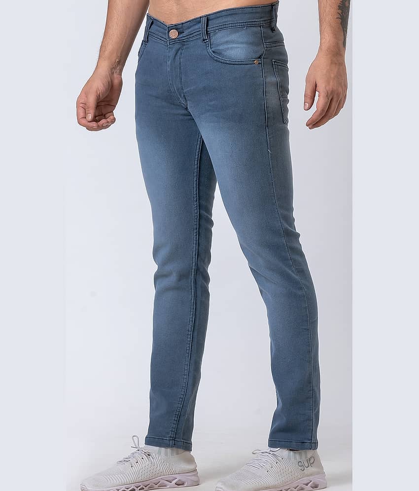 Sindon Slim Fit Dyed Men's Jeans - Blue ( Pack of 1 )