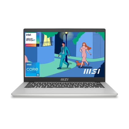 MSI Modern 14, Intel 12th Gen. i5-1235U, 36CM FHD 60Hz Laptop(16GB/512GB NVMe SSD/Windows 11 Home/MSO 2021/Intel Iris Xe Graphics/Urban Silver/1.4Kg), C12MO-1299IN MSI Modern 14, Intel 12th Gen. i5-1235U, 36CM FHD 60Hz Laptop(16GB/512GB NVMe SSD/Windows 